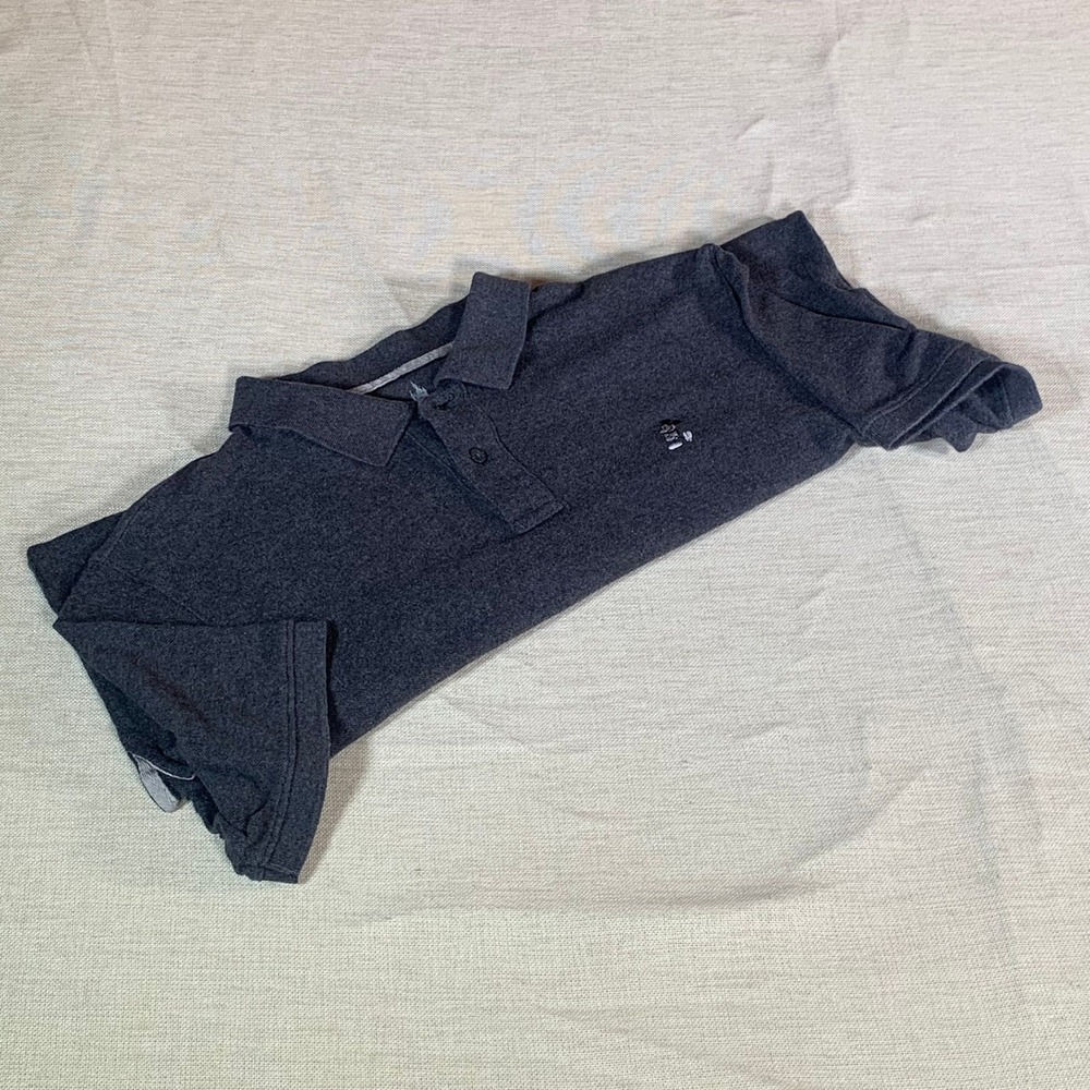 Disney‎ Parks Mens Mickey Mouse Embroidered Relaxed Fit Polo Shirt Gray Large